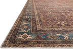 Loloi Layla Collection LAY-01 Brick/Blue 3'-6" x 5'-6" .13" Thick Accent Rug - Image 6