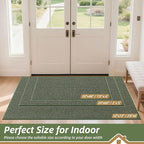 BEQHAUSE Dirt Trapper Door Mat 24" x 60", Non-Slip Washable Doormats Entrance - Image 2