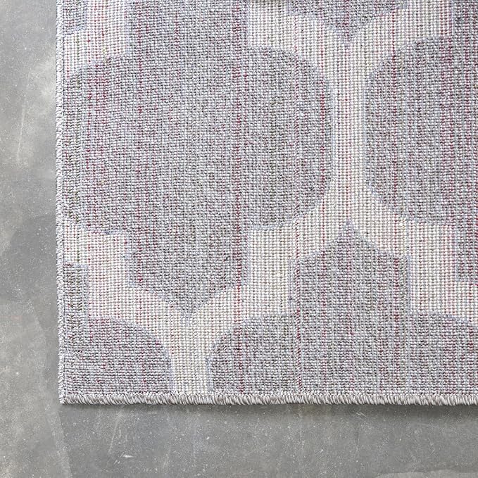 Rugs.com Lattice Collection Rug – 9' x 12' Dark Gray Medium Rug Perfect - Image 7