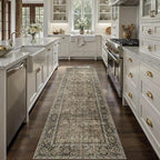 Brown Runner Rug 3x10 Vintage Area Carpet Hallway Long Indoor Kitchen Washable - Image 6