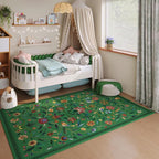 Vintage Medallion Floral 4x6 Rug, Machine Washable Non-Slip Area Rug, Low Pile - Image 4