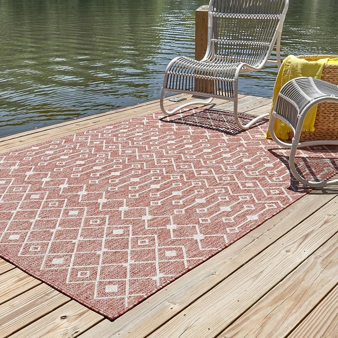 Unique Loom Outdoor Trellis Collection Area Rug - Image 4