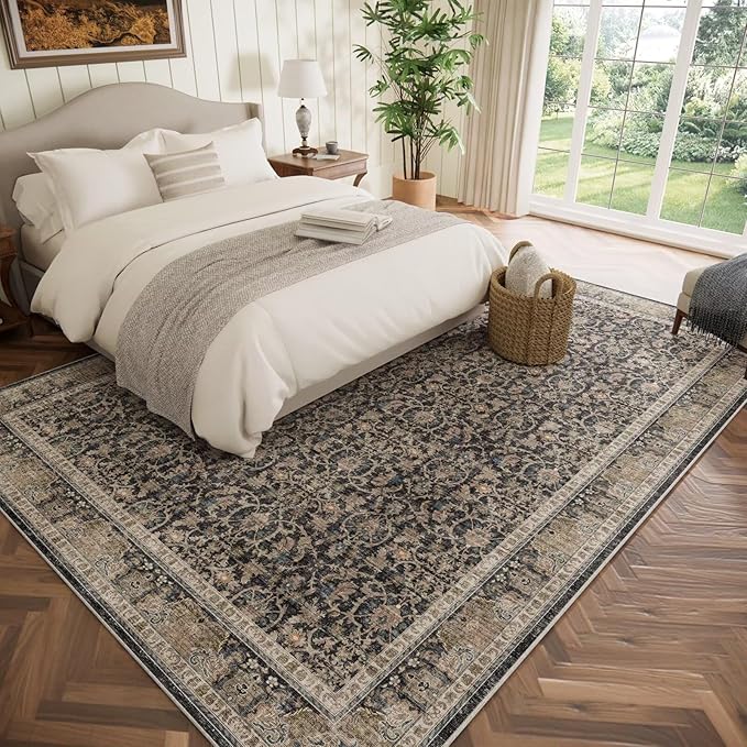 Washable 8x10 Area Rugs for Living Room, Boho Non-Slip Vintage Distress Large - Image 2