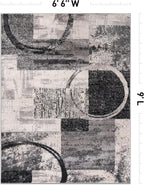 Rugshop Contemporary Circle Design Area Rug, Fade-Resistant Carpet - Image 2