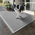 Front Door Mat 24''x36'', Drainage Heavy Duty Dirt Trapping Non-Slip Doormats by QiCaiJia
