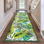 Green Botanical Tropical Leaves Rug 3.3x10ft - Image 2