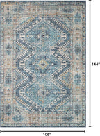 Loloi Skye Collection SKY-03 Denim/Natural 9'-0" x 12'-0" Area Rug - Image 2