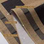 Checkered Jute Rugs, 6x9 Large Washable Outdoor Patio Rug, Living Room Bedroom - Image 7
