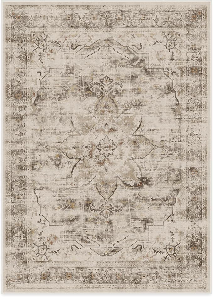 RUGGABLE Washable Vintage Area Rug – Sarrah Hazel 10x14, Stain-Resistant - Image 3