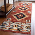 Well Woven Tulsa Lea Crimson Traditional Southwestern Tribal Runner Rug by WellWovenRugs