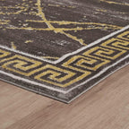 GLORY RUGS Area Rugs Marble 4x5 Brown Gold Carpet Modern Abstract Rug Living - Image 6