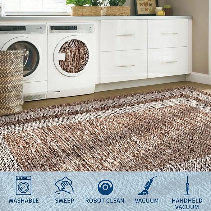 GarveeHome Washable Runner Rug 2x6 Modern Hallway Rug Non Slip Entryway Runner - Image 7