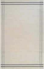 Easy Jute Rugs 10x14 Bordered Bone Color Living Room Indoor Outdoor Area Rug - Image 2