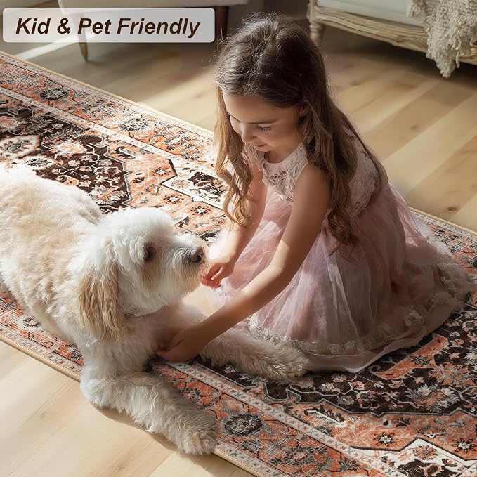 XWZO Runner Rug 2x10ft for Long Hallways, Washable Non-Slip Low Pile Area Rug - Image 7