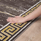GLORY RUGS Area Rugs Marble 4x5 Brown Gold Carpet Modern Abstract Rug Living - Image 5