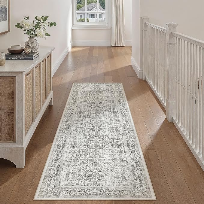 Black Runner Rug 2'6"x8' Washable Carpet - Image 5