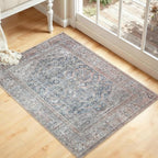 Kuden 2x3 Small Rug, Machine Washable, Non-Slip Backing, Vintage Style by KudenRugs
