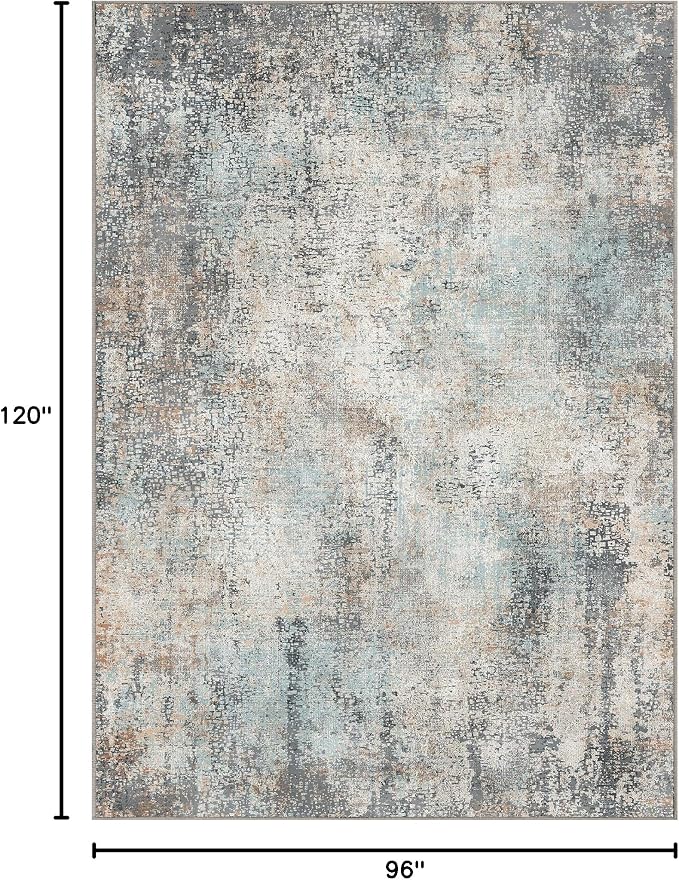 GENIMO Washable Area Rugs for Living Room, 10x14 Modern Non Slip Rugs, Low Pile - Image 2