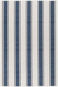 Dash & Albert Awning Stripe Blue Machine Washable Rug, 6 X 9 Feet by DashAlbert