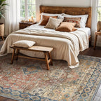 GENIMO 9x12 Area Rugs for Living Room, Machine Washable Non Slip Vintage Rugs - Image 3
