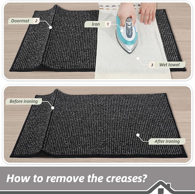 BEQHAUSE Dirt Trapper Door Mat 20" x 32", Non-Slip Washable Doormats Entrance - Image 9