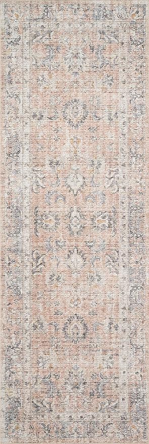 Loloi Skye Collection SKY-01 Blush/Grey 6'-0" x 6'-0" Round Area Rug - Image 11