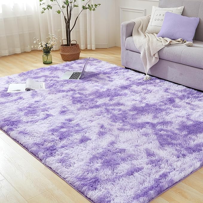 Andency 6x9 Area Rugs, Large Shag Fluffy Soft Shaggy Rugs by Andency
