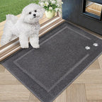 BEQHAUSE Dog Door Mat for Muddy Paws 20"x32" Dirt Trapper Absorbent Doormat Non - Image 9