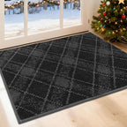 COSY HOMEER Plaid Door Mat 24" x 36", Dirt Trapper Entryway Rugs, Non-Slip by COSYHOMEER
