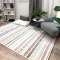 Alfa Rich 5x8 Mauve Off White Washable Area Rugs by AlfaRichRugs