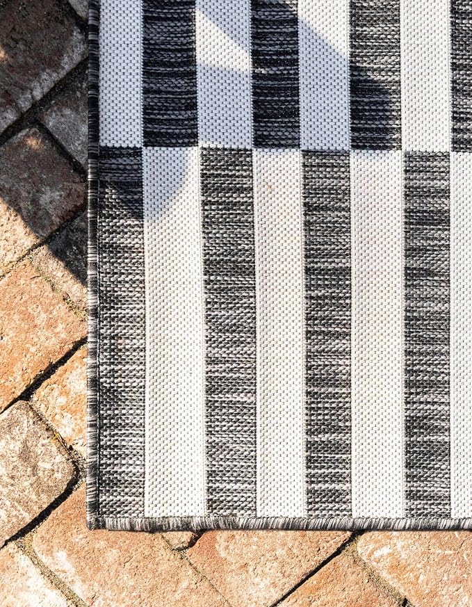 Unique Loom Outdoor Striped Collection Area Rug - Image 8