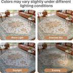 GENIMO 5X7 Area Rugs for Living Room, Machine Washable Vintage Floor Cover - Image 7