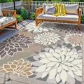 3x5 Washable Rug for Living Room Tropical Botanical Modern Floral Chenille Area by ArenaRug