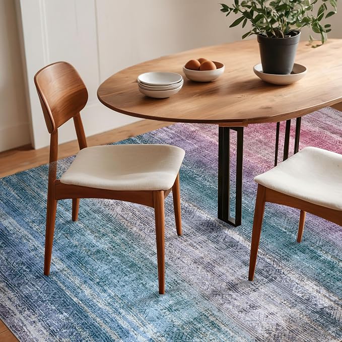 Kokia Abstract Area Rugs 8x10 Bedroom Soft Living Room Rugs Washable Distressed - Image 4