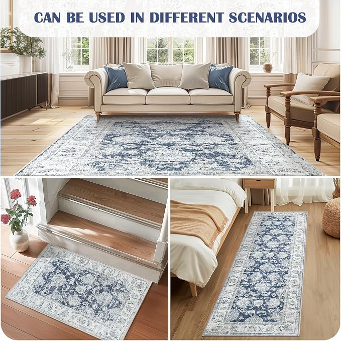 jinchan Fiora Floral 2x3 Rug for Entryway - Image 6