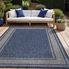 Beverly Rug Outdoor Rug 6x9 Modern Bordered Area Rugs - Image 4