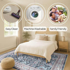 Fame Rugs Turkish Rug. Washable Vintage Oriental Antique Inspired Traditional - Image 2
