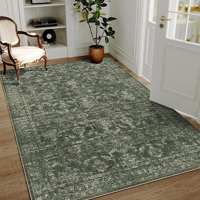 3x5 Washable Area Rugs for Living Room, Vintage Boho Large Rug for Bedroom - Image 3