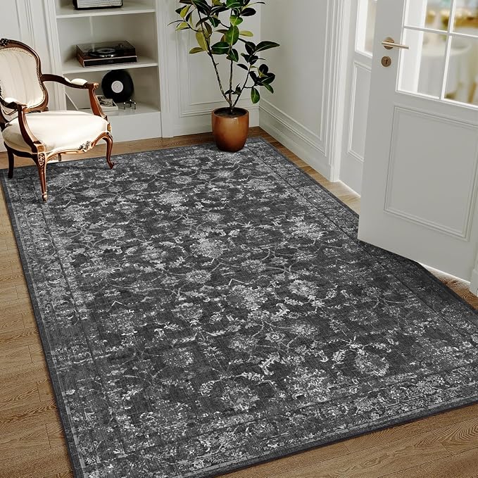3x5 Washable Area Rugs for Living Room, Vintage Boho Large Rug for Bedroom - Image 3
