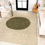 JONATHAN Y Machine Washable Cream/Green Indoor Area Rug 3X5 ft, Cirkel - Image 6