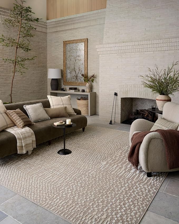Loloi Amber Lewis Bexley Collection BEX-01 Natural/Birch 2'-7" x 4' Accent Rug by Loloi