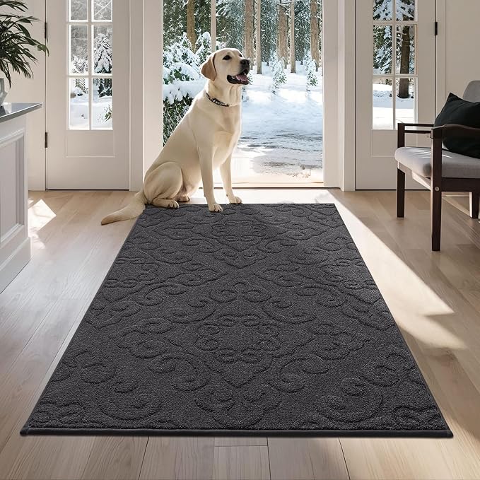 COSY HOMEER Door Mat 36”x60”, Absorbent Dirt Trapper Entryway Rugs, Non-Slip by COSYHOMEER
