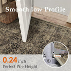 HUGEAR 2x3 Entryway Area Rug Retro Brown Small Rug Machine Washable Door Mat - Image 5