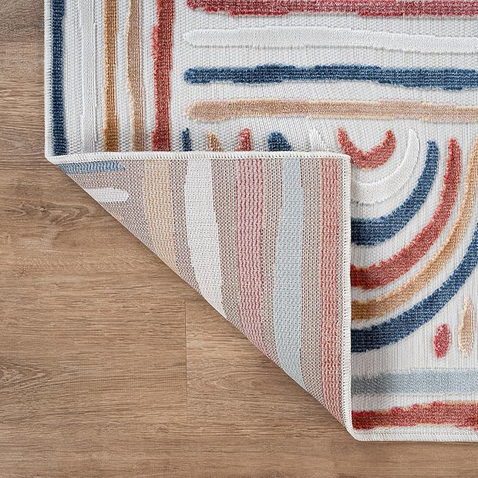 CAMILSON Indoor Outdoor Rug, Easy-Cleaning Non-Shedding Living Room, Garden and - Image 5