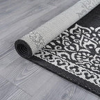 CAMILSON Outdoor Rug, 5x7 Medallion Black White Modern Area Rugs - Image 6