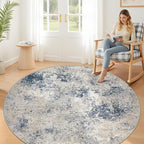 8ft Washable Round Rug - Image 3