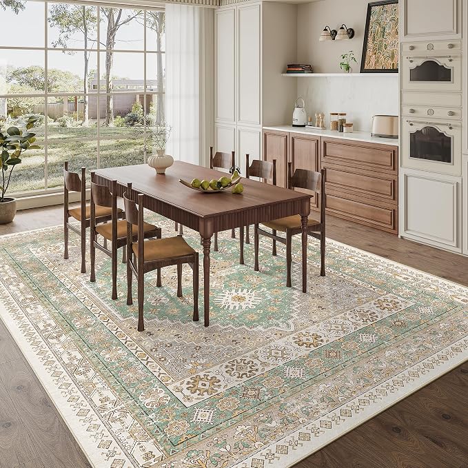 zesthome 9x12 Area Rugs, Stain Resistant Washable Rug, Ultra-Thin Rugs - Image 3