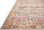 Loloi Layla Collection LAY-17 Pink/Lagoon 2'-6" x 7'-6" .13" Thick Runner Rug - Image 3
