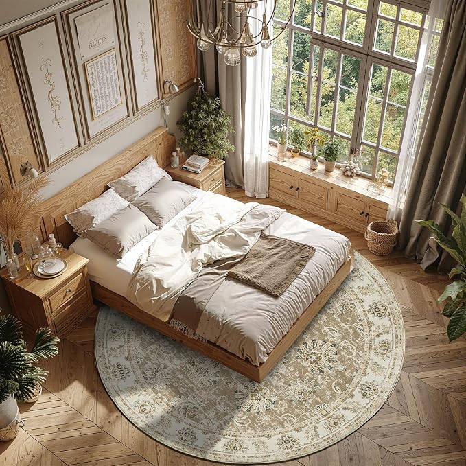 jinchan Fiora Round Rug 8ft Area Rug - Image 4