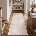 Pink Runner Rug 2x5 Hallway Machine Washable Kitchen Vintage Distressed Non by PureCozy